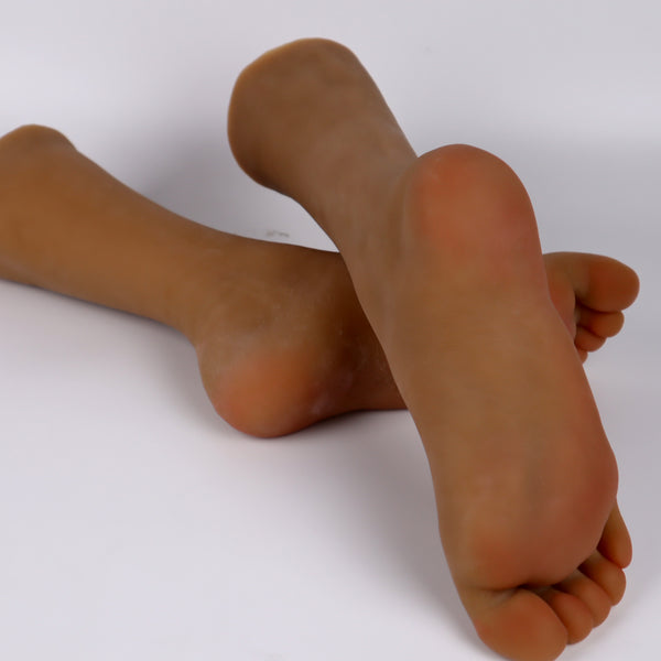 Lifelike Female Silicone Feet Model Hot Sale Nail Practice Foot Mannequin Shoes Sock Display T38