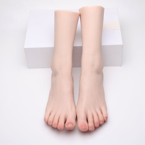 Sexy Foot Model Adult Female Shooting Props Foot Fetish Simulation Liquid Silicone soft soles bare toes ZISOUE ZhJ40