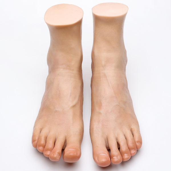 Male Foot Model Liquid Silicone Realistic Sole Wrinkles for Foot Fetish Drawing Manicure Practice Jewelry Shooting XY4388